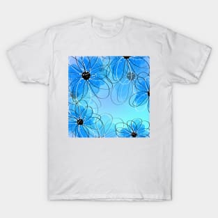 Cute Floral Sketch and Watercolor 3 T-Shirt